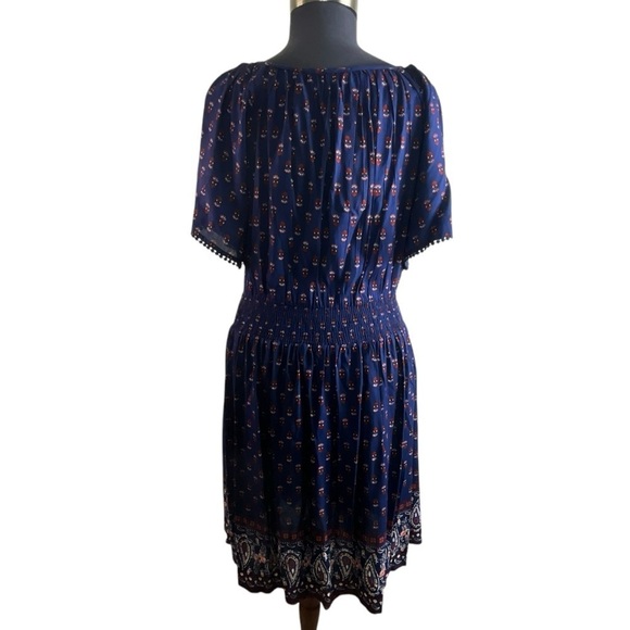 J Gee Free People inspired Blue Paisley Print Boho Dress - Picture 9 of 15